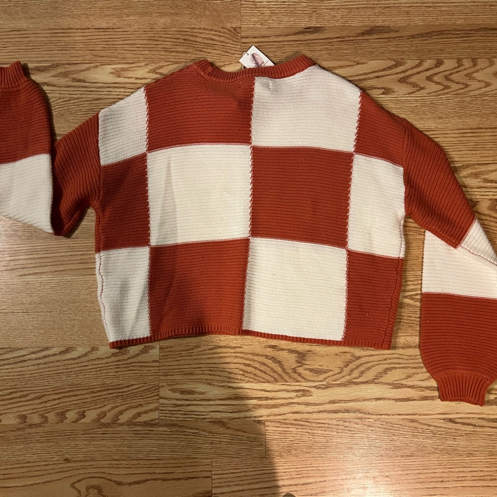 Brand New Patchwork Sweater Size Medium - image 8